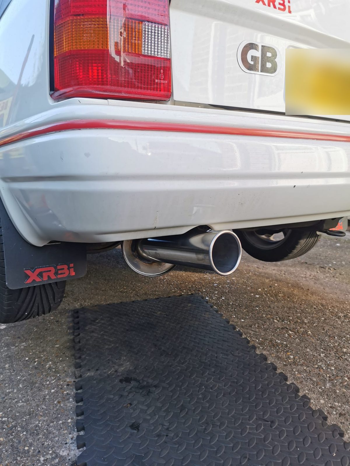 Rear of the Escort XR3i with its polished tailpipe